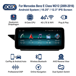 เครื่องเล่นวิทยุมัลติมีเดียในรถยนต์ระบบดิจิตอล Android 14 สำหรับรถยนต์ Mercedes Benz E-Class W212 W213 รองรับ Wireless CarPlay/Android Auto - Product Image 1