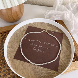 Collar de Perlas Grandes Ovaladas de Diseño Coreano de Lujo, Elegante Cadena Retro para la Clavícula, para Celebridades de Internet - Product Image 3