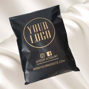 Enveloppes d'expédition personnalisées avec logo, 100 pièces, pochettes d'expédition, sacs d'expédition noirs et blancs, grands sacs d'expédition en polyéthylène pour vêtements avec motifs - Product Image 1