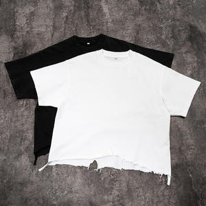 Camiseta de Hombre de Corte Cuadrado con Estilo Vintage Desgastado Personalizada – Camiseta de Manga Corta de Algodón Lavado de Alta Calidad para Streetwear - Product Image 3