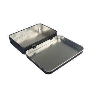 Benutzer definiertes Logo gedruckt personal isierte leere klappbare Metall dose Kondom Blechdose Schmuck Metall gehäuse Weibliche quadratische Kondome Rechteck Box - Product Image 4