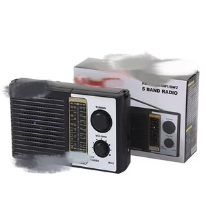 Radio rétro 5 bandes AM FM SW, longue portée, haute sensibilité, antenne télescopique, rechargeable, portable pour la maison et l'extérieur - Product Image 5