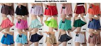 Custom Mommy and Me Split Shorts 2-in-1 gelaagde, zwierige tennisskirt met verborgen zak en trekkoord in de taille, geschikt voor golf, hardlopen en fitness.