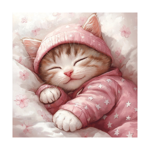 Mèo Cub 40x40cm/15.74inch Cross Stitch Kit DIY 11CT/14ct thêu sinh thái-bông chủ đề đầy đủ thêu treo tranh - Product Image 1