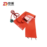 Calentador de Tambor Industrial Flexible de Silicona Eléctrica de 220V 1000W para Bidones de 200L (55 Galones)