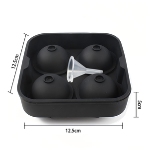Molde de Hielo de Silicona para Hacer Bolas de Hielo Negras, Molde Redondo para Hielo para Whisky y Cócteles - Product Image 5