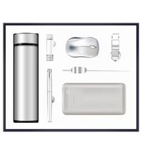 Ensemble souvenir avec tasse sous vide, fournitures scolaires de luxe, pour garçons, avec batterie externe, stylo USB, promotion, vente en gros,