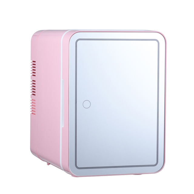 Pink LED Light Door 4L Custom Cosmetic Makeup Skincare Beauty Mini Fridge Small Refrigerators for Skin Care