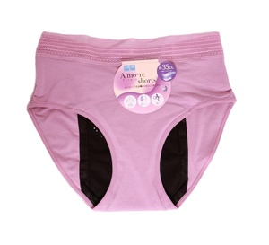 Pantalones Cortos de Encaje de Cintura Media para Incontinencia - 35ML Absorción Moderada, Algodón, 360 °   Ropa Interior Impermeable para el Cuidado Postoperatorio para Personas Mayores - Product Image 2