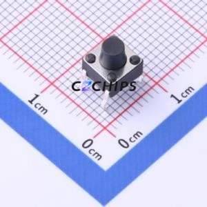 TS-KG02-AB65F Tactile Switch Through hole Component THT-4P,6x6mm Switch Single Pole Single Throw Round Button 2.5N Through Hole - Product Image 1