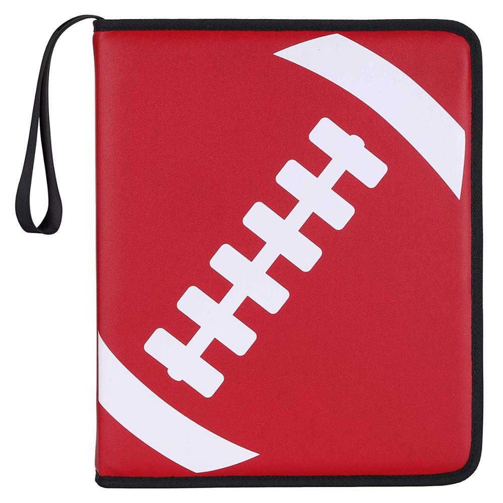 football binder for trading cards Ultra Pro 3" Football Trading Card Collector's Album (Black) Collection Binder