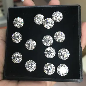 Top Clarity D E F 흰색 라운드 합성 다이아몬드 캐럿 6.5mm Moissanite 보석 반지