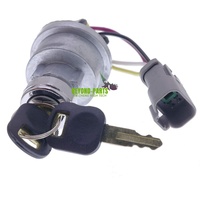 Interrupteur d'allumage pour excavatrice 257B D6T 247B D6R, interrupteur de démarrage 142-8858 avec 2 clés