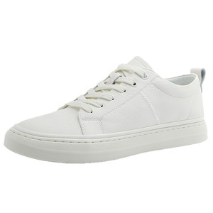 Petites baskets blanches pour hommes à lacets, respirantes, tendance, antidérapantes, en cuir souple, décontractées, toutes saisons - Product Image 5