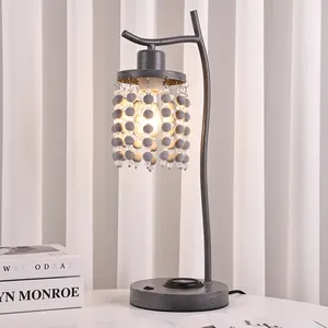 Mới được thiết kế tùy chỉnh cạnh giường ngủ kiểm soát chuyển đổi LED đọc ánh sáng sạc không dây kim loại bàn đèn với xi măng bóng