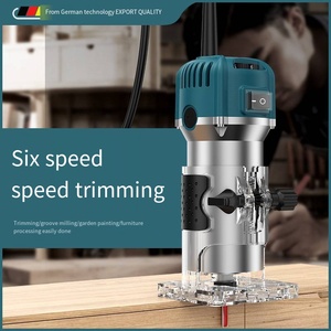 Fresatrice Elettrica per Bordi in Legno, Macchina in Lega di Alluminio con Velocità Regolabile, Fresatrice Manuale per Falegnameria con Fresa - Product Image 3