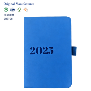 สมุดโน้ตหนัง PU แข็งดีไซน์เรียบง่าย<span class=keywords><strong>2025</strong></span> A5สมุดแพลนเนอร์สมุดไดอารี่โลโก้ออกแบบได้ตามต้องการสำหรับธุรกิจนักเรียน - Product Image 1