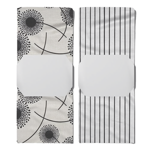 Serviette de cuisine rectangulaire à motif abstrait, serviette en microfibre imprimée noir et blanc pour usage domestique - Product Image 1