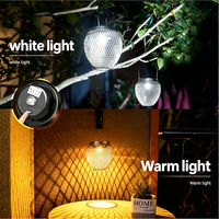 Lampe Solaire Suspendue en Fer Forgé de Qualité Commerciale IP55, Panneau Mono-Silicium, Double Température de Couleur (Blanc/Jaune Doré), Capteur de Lumière, pour Jardin