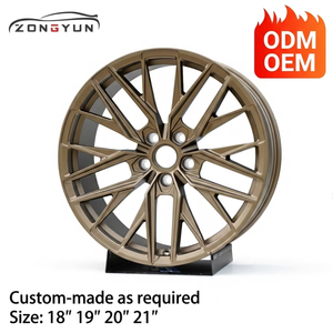 Rines de Alto Rendimiento de 17, 18 y 19 Pulgadas, Formados por Flujo, en Bronce Satinado, para Tesla Model <span class=keywords><strong>3</strong></span> Y Subaru WRX - Product Image 1