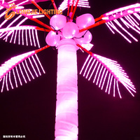 H:5M Weiße Garten lampe Acryl Riesen Kirsch girlande Blüte Palme Dekoration Außen licht Lichter Bäume Weihnachten Led Baum