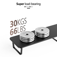 Support d'écran en bois à 2 niveaux au design moderne, étagère de bureau, rangement de bureau, compatible avec un support pour casque et un support pour téléphone