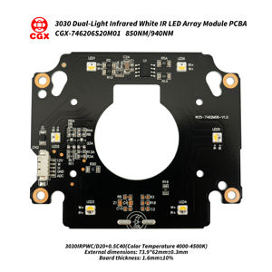 CGX 3030 Çift Işıklı Kızılötesi ve Beyaz IR Kızılötesi LED Dizi Kartı PCBA Güvenlik Kamerası Dolgu Işığı Aydınlatıcı Modül Paneli - Product Image 4