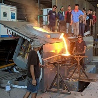 Fourneau de fusion à induction haute efficacité 500 kg 1t 1,5t, prix usine pour la fabrication d'acier de haute qualité, four industriel