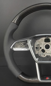 Volante de Coche Personalizado de Fibra de Carbono y Cuero Perforado con Logotipo Personalizado para <span class=keywords><strong>Audi</strong></span> A3/A4/A5/A6/A7/A8/Q3/Q5/Q7/R8/RS3/Serie RS - Product Image 5