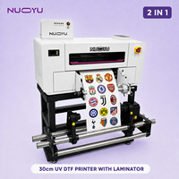 Nouvelle imprimante DTF UV 3D TPU de 30 cm avec laminateur 2-en-1, machine de transfert d'autocollants rouleau à rouleau pour T-shirt, certifiée CE, automatique