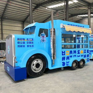 <span class=keywords><strong>Retro</strong></span> Food truck furgoni gelato colazione Snack o gelaterie su ruote cucina Mobile Premium - Product Image 3