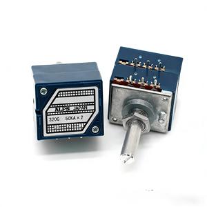 Ruist โพเทนชิโอมิเตอร์แบบหมุน Rk27ดั้งเดิม, โพเทนชิโอมิเตอร์แบบคู่100KA 6Pin แบบมีช่อง25มม. ที่จับ10KA 5KA 20KA - Product Image 5