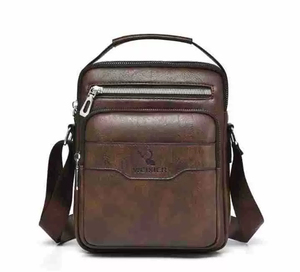 Bolso Mensajero Cuadrado Pequeño <span class=keywords><strong>de</strong></span> Cuero PU, Impermeable, <span class=keywords><strong>de</strong></span> Diseño, con Múltiples Bolsillos, para <span class=keywords><strong>Hombre</strong></span>, <span class=keywords><strong>de</strong></span> Negocios - Product Image 3