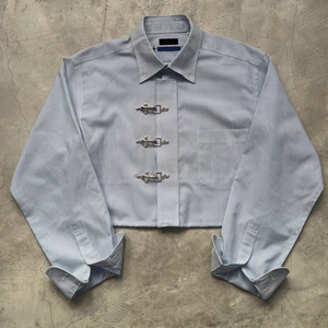 <span class=keywords><strong>T</strong></span>-shirt à manches longues pour homme, coupe ample, imprimé rayé, avec boutonnière de <span class=keywords><strong>pompier</strong></span> personnalisée, à épaules tombantes, style décontracté, pour le travail - Product Image 1