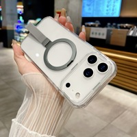 Casing Magnetik Tali Genggam Kreatif dengan Stand, Kaca Temper PC, Pengisian Daya Nirkabel, Anti Jatuh 11-14, Tahan Banting untuk Lanyard