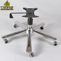 Base de chaise de bureau chromée 5 étoiles en métal, pieds pivotants à cinq poutres, robuste, en aluminium et acier, remplacement conforme à la norme BIFMA