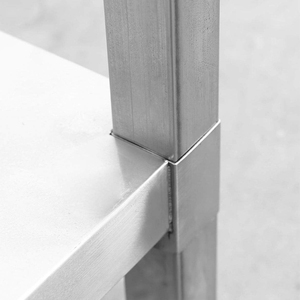 Plan de travail en acier inoxydable robuste avec planche à découper intégrée |   Plan de travail de cuisine commerciale pour restaurant et restauration - Product Image 3