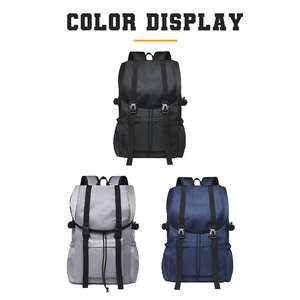 Étanche Portable unisexe voyage d'affaires sac à dos poignée souple fermeture à glissière grande capacité Polyester doublure solide école ordinateur portable - Product Image 4