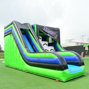 Outdoor ninja melengkung dinding Permainan Kompetitif sport slide inflatable ninja warrior rintangan untuk acara - Product Image 3