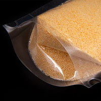 Sachet d'emballage alimentaire transparent mat en PET avec fermeture éclair, givré, auto-scellant, pour emballage thermique, snacks, lait