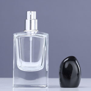 High Quality 25ml 50ml 100ml square Thickened clear Perfume Glass Spray <b>Bottle</b> with Black Cap Perfume <b>Dispenser</b> <b>Bottle</b> - Product Image 5