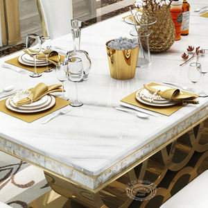 طاولة الزفاف مرآة الزجاج حبيبته أثاث طاولة الزفاف الموردين الصين الفاخرة الذهب - Product Image 5