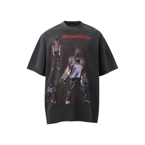 Camiseta de Marca Urbana de Alta Calidad, Corte Regular, Estilo Vintage Lavado, Estampado Oscuro, Manga Corta, 100% Algodón Transpirable - Product Image 2
