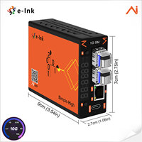 Convertisseur de média fibre optique intelligent géré par IA, 2 ports 100/1000X SFP vers 1 port 10/100/1000T