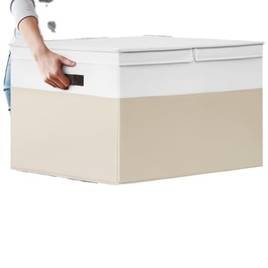 Large Storage <b>Baskets</b> for <b>Shelves</b> Decorative Collapsible <b>Baskets</b> Fabric Closet Organizers and Storage Bins with Handles - Product Image 1