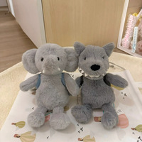 Série de sacs à dos en peluche JC pour enfants : Panda, Dinosaure, Petit loup, Éléphant et Chiot – Cadeaux d'anniversaire pour les 14 ans et plus