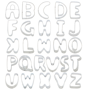 <span class=keywords><strong>Grand</strong></span> 3 pouces 26 pièces en acier inoxydable Alphabet <span class=keywords><strong>lettre</strong></span> formes <span class=keywords><strong>emporte</strong></span>-<span class=keywords><strong>pièce</strong></span> gâteau Biscuit moule Cutter ensemble Fondant décoration - Product Image 2