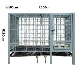 Nhà máy cung cấp chất lượng cao kim loại ống vuông có thể gập lại Pet lồng với có thể tháo rời Pallet Pet lồng - Product Image 1