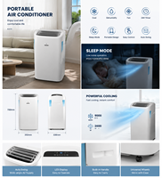 Climatiseur Portable Auto-évaporatif 12000 BTU Sans Goutteur, Climatiseur Mobile avec Fonctions Ventilateur et Déshumidificateur