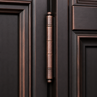 Système de Porte en Cuivre Majestueux avec Charnières Décoratives pour Club de Golf, Manoir